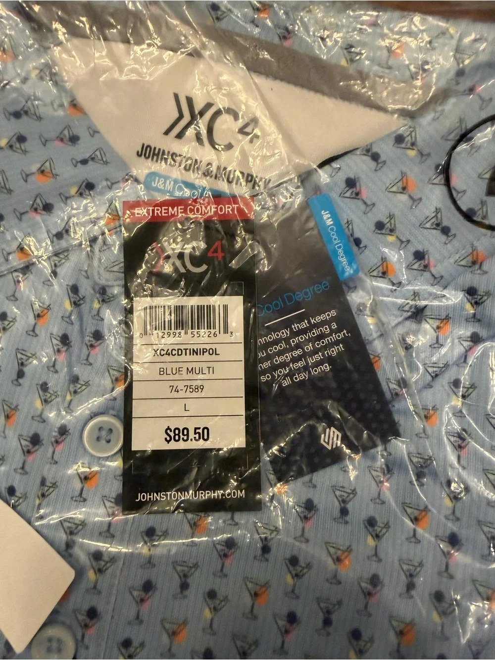 JOHNSTON & MURPHY men’s XC4® Performance Print Polos + Cool Degree™
